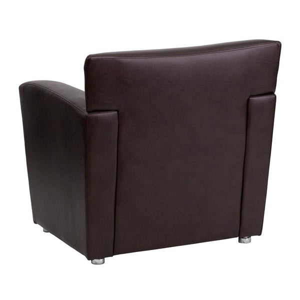 Flash Furniture HERCULES Majesty Series Brown Leather Chair - 222-1-BN-GG