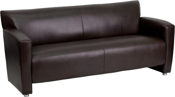 Flash Furniture HERCULES Majesty Series Brown Leather Sofa - 222-3-BN-GG