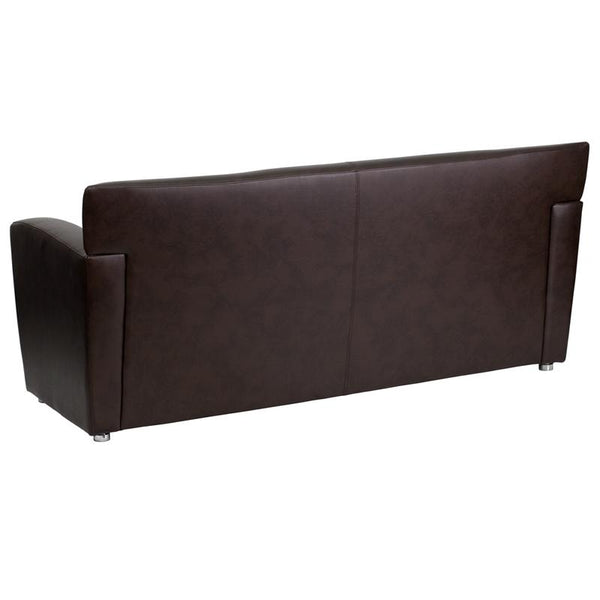 Flash Furniture HERCULES Majesty Series Brown Leather Sofa - 222-3-BN-GG