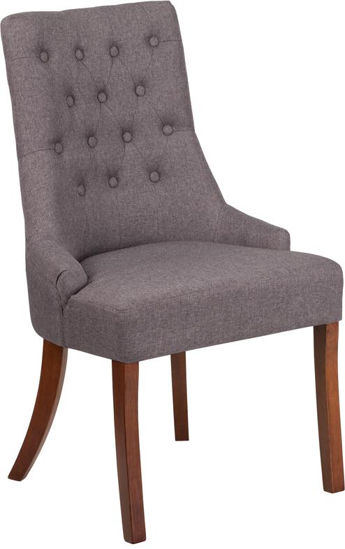 Flash Furniture HERCULES Paddington Series Gray Fabric Tufted Chair - QY-A08-GY-GG