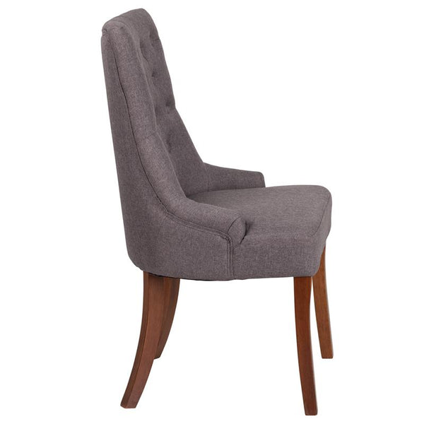 Flash Furniture HERCULES Paddington Series Gray Fabric Tufted Chair - QY-A08-GY-GG