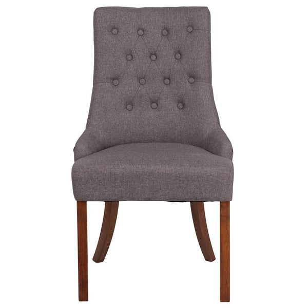 Flash Furniture HERCULES Paddington Series Gray Fabric Tufted Chair - QY-A08-GY-GG