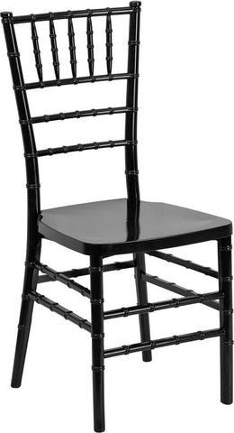 Flash Furniture HERCULES PREMIUM Series Black Resin Stacking Chiavari Chair - LE-BLACK-GG