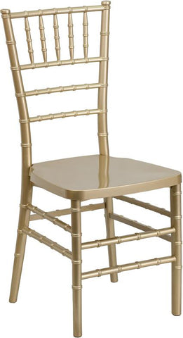 Flash Furniture HERCULES PREMIUM Series Gold Resin Stacking Chiavari Chair - LE-GOLD-GG