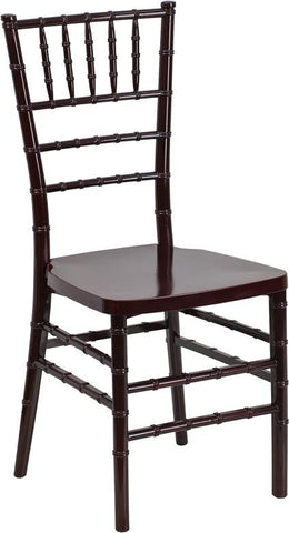 Flash Furniture HERCULES PREMIUM Series Mahogany Resin Stacking Chiavari Chair - LE-MAHOGANY-GG