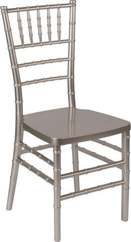 Flash Furniture HERCULES PREMIUM Series Pewter Resin Stacking Chiavari Chair - LE-PEWTER-GG