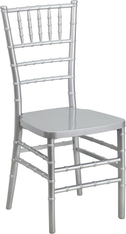 Flash Furniture HERCULES PREMIUM Series Silver Resin Stacking Chiavari Chair - LE-SILVER-GG