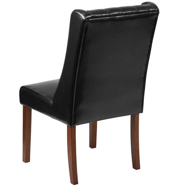 Flash Furniture HERCULES Preston Series Black Leather Tufted Parsons Chair - QY-A91-BK-GG