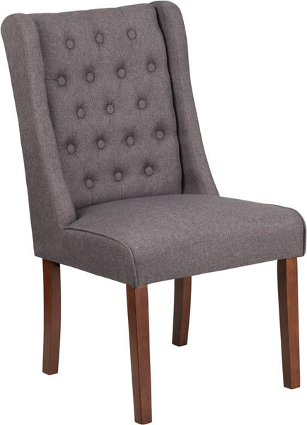 Flash Furniture HERCULES Preston Series Gray Fabric Tufted Parsons Chair - QY-A91-GY-GG