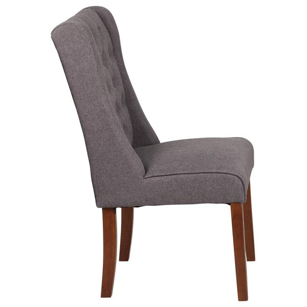 Flash Furniture HERCULES Preston Series Gray Fabric Tufted Parsons Chair - QY-A91-GY-GG