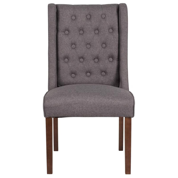 Flash Furniture HERCULES Preston Series Gray Fabric Tufted Parsons Chair - QY-A91-GY-GG