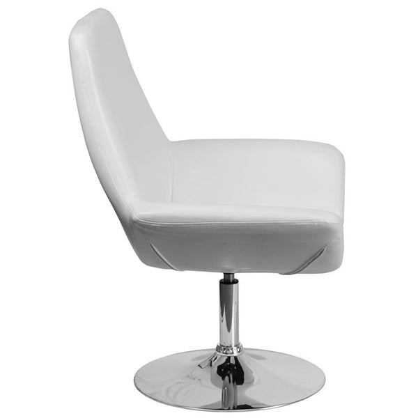 Flash Furniture HERCULES Sabrina Series White Leather Side Reception Chair - CH-102242-WH-GG