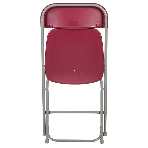 Flash Furniture HERCULES Series 650 lb. Capacity Premium Red Plastic Folding Chair - LE-L-3-RED-GG