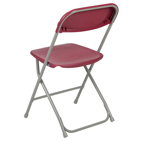 Flash Furniture HERCULES Series 650 lb. Capacity Premium Red Plastic Folding Chair - LE-L-3-RED-GG