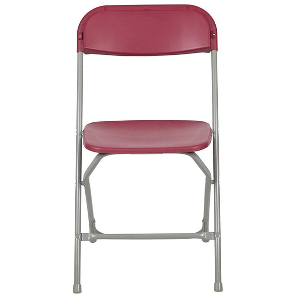 Flash Furniture HERCULES Series 650 lb. Capacity Premium Red Plastic Folding Chair - LE-L-3-RED-GG