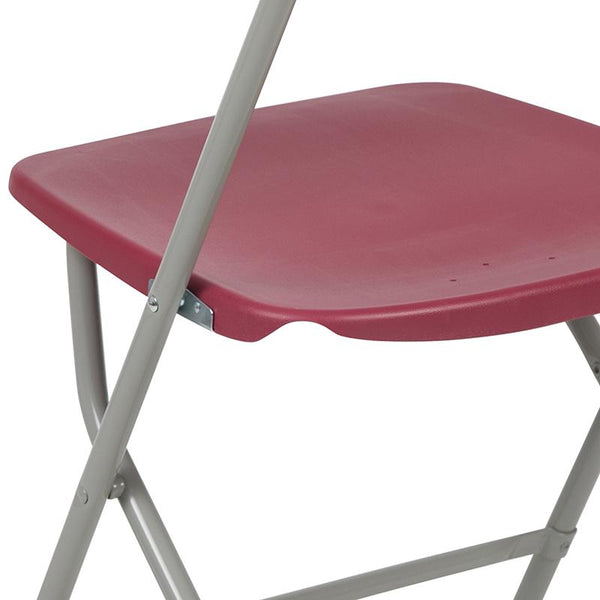 Flash Furniture HERCULES Series 650 lb. Capacity Premium Red Plastic Folding Chair - LE-L-3-RED-GG