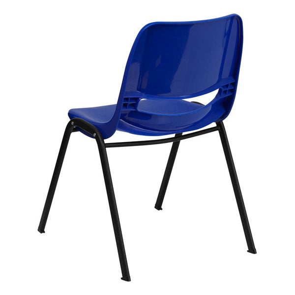 Flash Furniture HERCULES Series 880 lb. Capacity Blue Ergonomic Shell Stack Chair - RUT-EO1-BL-GG