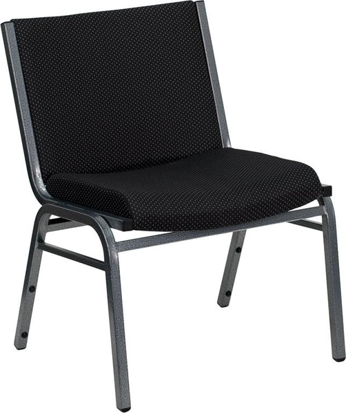 Flash Furniture HERCULES Series Big & Tall 1000 lb. Rated Black Fabric Stack Chair - XU-60555-BK-GG