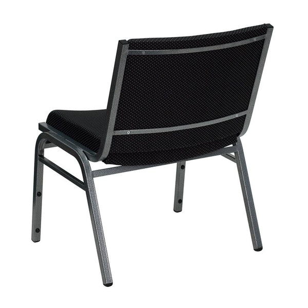 Flash Furniture HERCULES Series Big & Tall 1000 lb. Rated Black Fabric Stack Chair - XU-60555-BK-GG