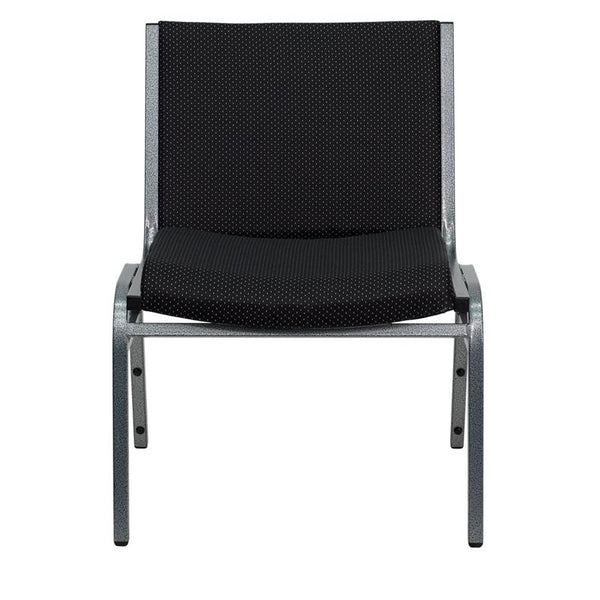 Flash Furniture HERCULES Series Big & Tall 1000 lb. Rated Black Fabric Stack Chair - XU-60555-BK-GG