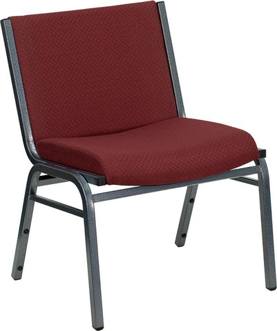 Flash Furniture HERCULES Series Big & Tall 1000 lb. Rated Burgundy Fabric Stack Chair - XU-60555-BY-GG