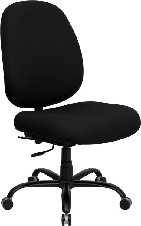 Flash Furniture HERCULES Series Big & Tall 400 lb. Rated Black Fabric Executive Swivel Chair with Adjustable Back Height - WL-715MG-BK-GG