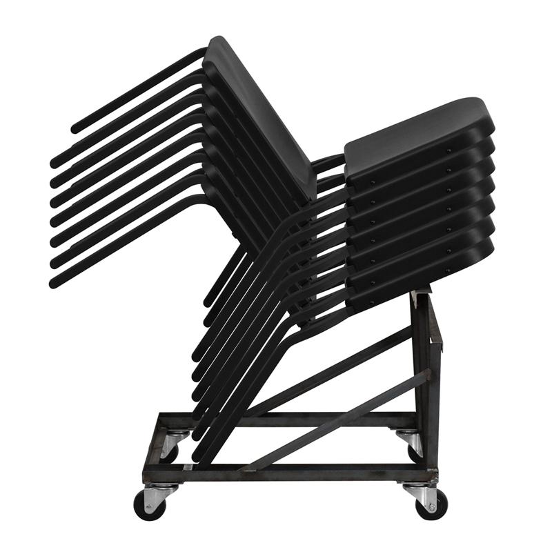 Flash Furniture HERCULES Series Black High Density Stackable Melody Ba ...