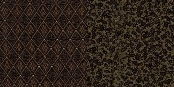 Flash Furniture HERCULES Series Crown Back Stacking Banquet Chair in Brown Patterned Fabric - Gold Vein Frame - NG-C01-BROWN-GV-GG