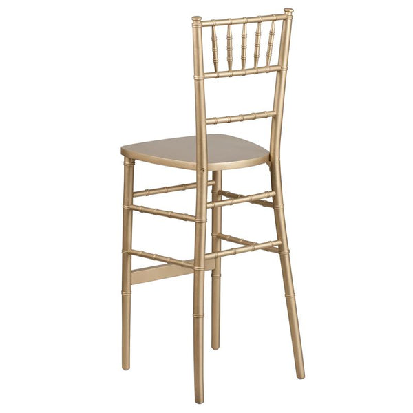 Flash Furniture HERCULES Series Gold Wood Chiavari Barstool - XA-CH-BAR-GO-GG