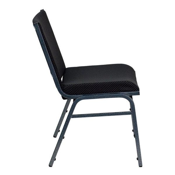 Flash Furniture HERCULES Series Heavy Duty Black Dot Fabric Stack Chair - XU-60153-BK-GG