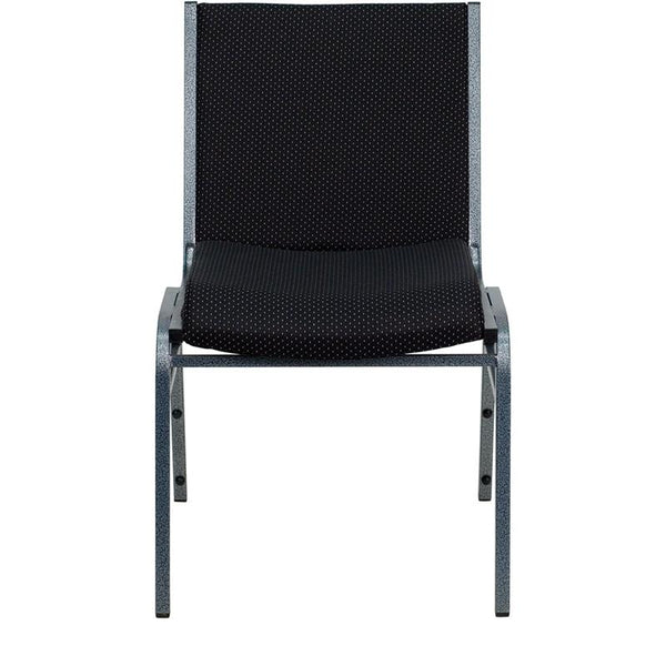 Flash Furniture HERCULES Series Heavy Duty Black Dot Fabric Stack Chair - XU-60153-BK-GG