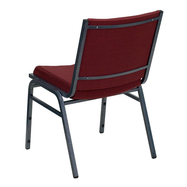 Flash Furniture HERCULES Series Heavy Duty Burgundy Patterned Fabric Stack Chair - XU-60153-BY-GG