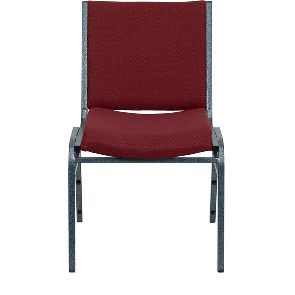 Flash Furniture HERCULES Series Heavy Duty Burgundy Patterned Fabric Stack Chair - XU-60153-BY-GG