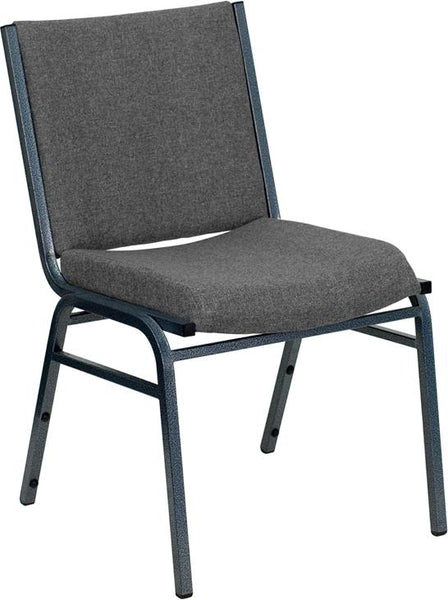 Flash Furniture HERCULES Series Heavy Duty Gray Fabric Stack Chair - XU-60153-GY-GG