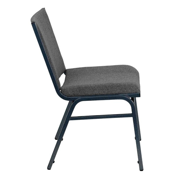 Flash Furniture HERCULES Series Heavy Duty Gray Fabric Stack Chair - XU-60153-GY-GG