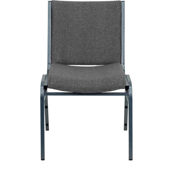 Flash Furniture HERCULES Series Heavy Duty Gray Fabric Stack Chair - XU-60153-GY-GG