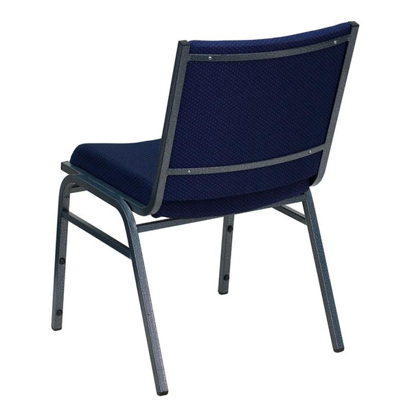 Flash Furniture HERCULES Series Heavy Duty Navy Blue Dot Fabric Stack Chair - XU-60153-NVY-GG