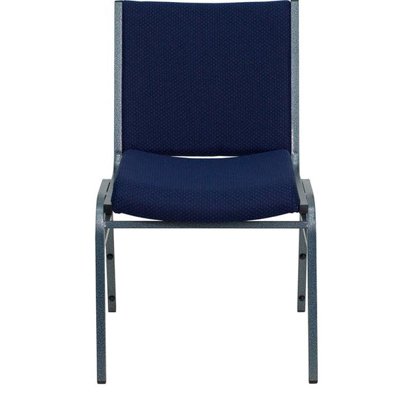 Flash Furniture HERCULES Series Heavy Duty Navy Blue Dot Fabric Stack Chair - XU-60153-NVY-GG