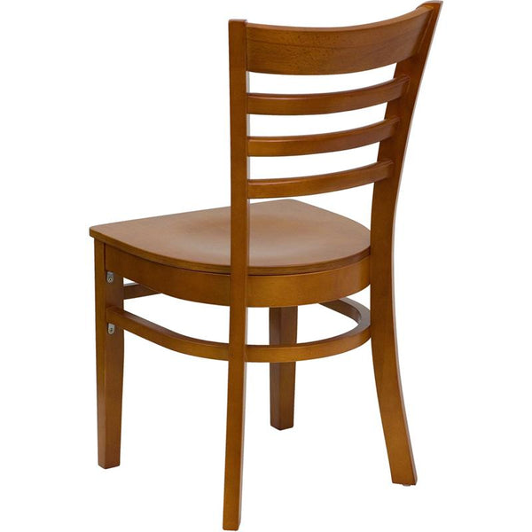 Flash Furniture HERCULES Series Ladder Back Cherry Wood Restaurant Chair - XU-DGW0005LAD-CHY-GG