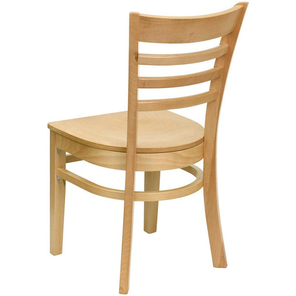 Flash Furniture HERCULES Series Ladder Back Natural Wood Restaurant Chair - XU-DGW0005LAD-NAT-GG