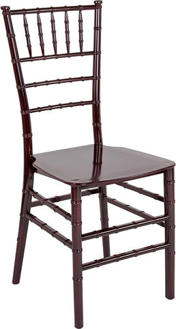 Flash Furniture HERCULES Series Mahogany Resin Stacking Chiavari Chair - LE-MAHOGANY-M-GG