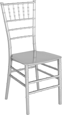 Flash Furniture HERCULES Series Silver Resin Stacking Chiavari Chair - LE-SILVER-M-GG