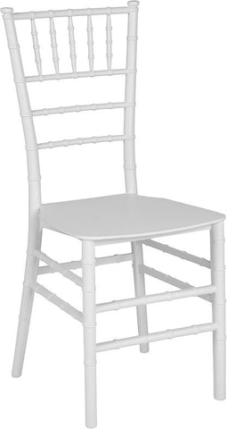 Flash Furniture HERCULES Series White Resin Stacking Chiavari Chair - LE-WHITE-M-GG