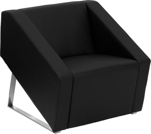 Flash Furniture HERCULES Smart Series Black Leather Lounge Chair - ZB-SMART-BLACK-GG