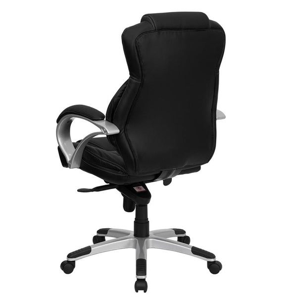 Flash Furniture High Back Black Leather Contemporary Executive Swivel Chair - H-9626L-2-GG