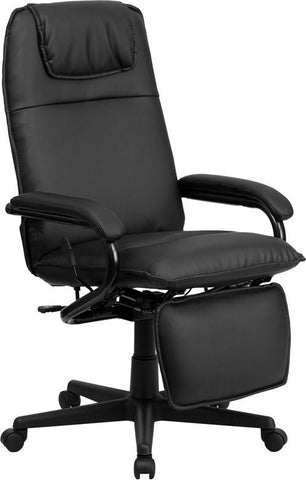 Flash Furniture High Back Black Leather Executive Reclining Swivel Chair with Arms - BT-70172-BK-GG