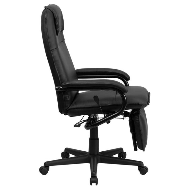 Flash Furniture High Back Black Leather Executive Reclining Swivel Chair with Arms - BT-70172-BK-GG