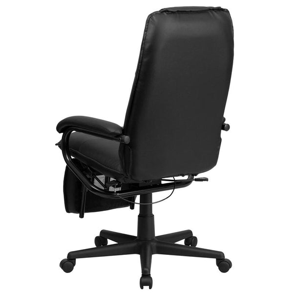 Flash Furniture High Back Black Leather Executive Reclining Swivel Chair with Arms - BT-70172-BK-GG