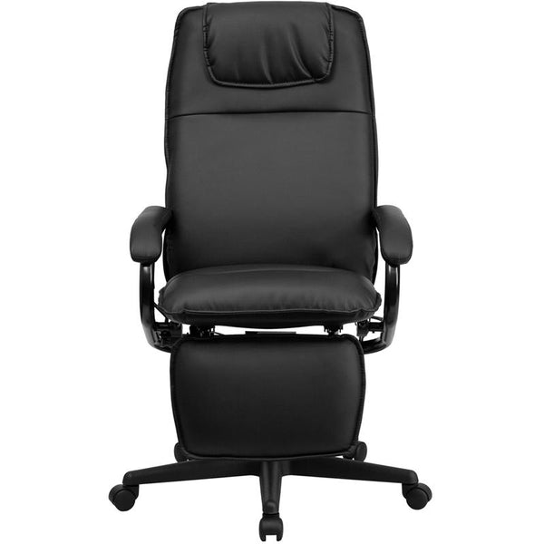 Flash Furniture High Back Black Leather Executive Reclining Swivel Chair with Arms - BT-70172-BK-GG