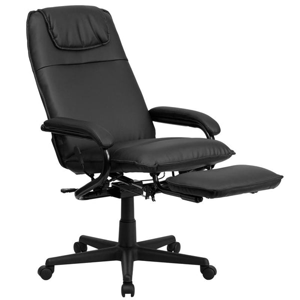 Flash Furniture High Back Black Leather Executive Reclining Swivel Chair with Arms - BT-70172-BK-GG